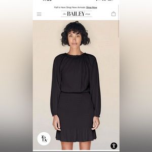 Bailey 44 Sundry ruffle smock dress in black - size 2